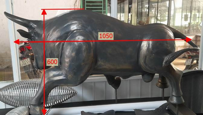 Bronze cast buffalo